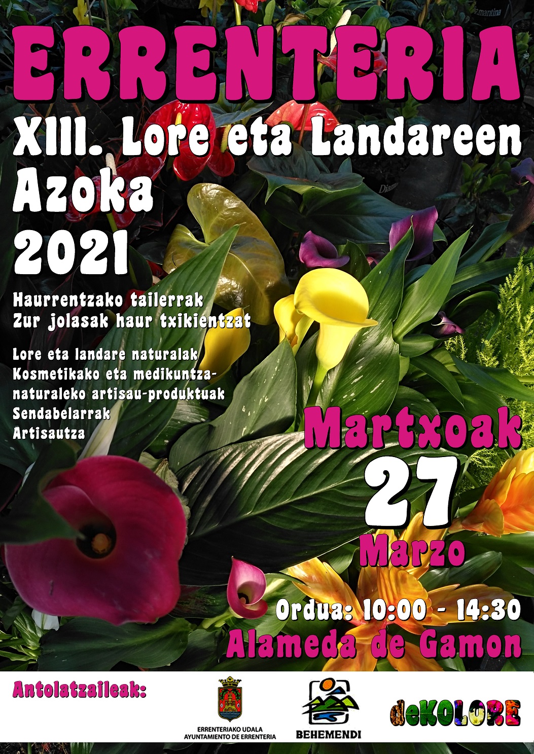 Mañana tendrá lugar la XII Feria de las Flores y Plantas de Errenteria