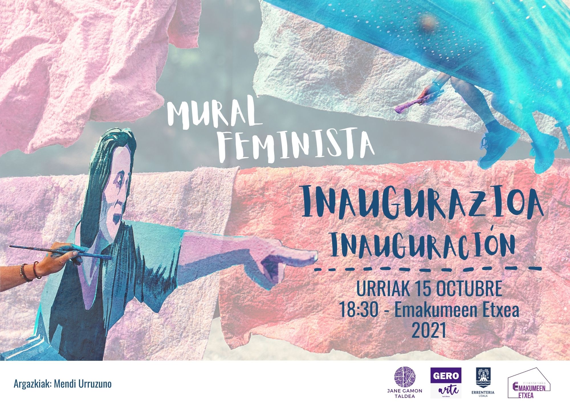 El mural feminista realizado por mujeres este verano se inaugura este viernes