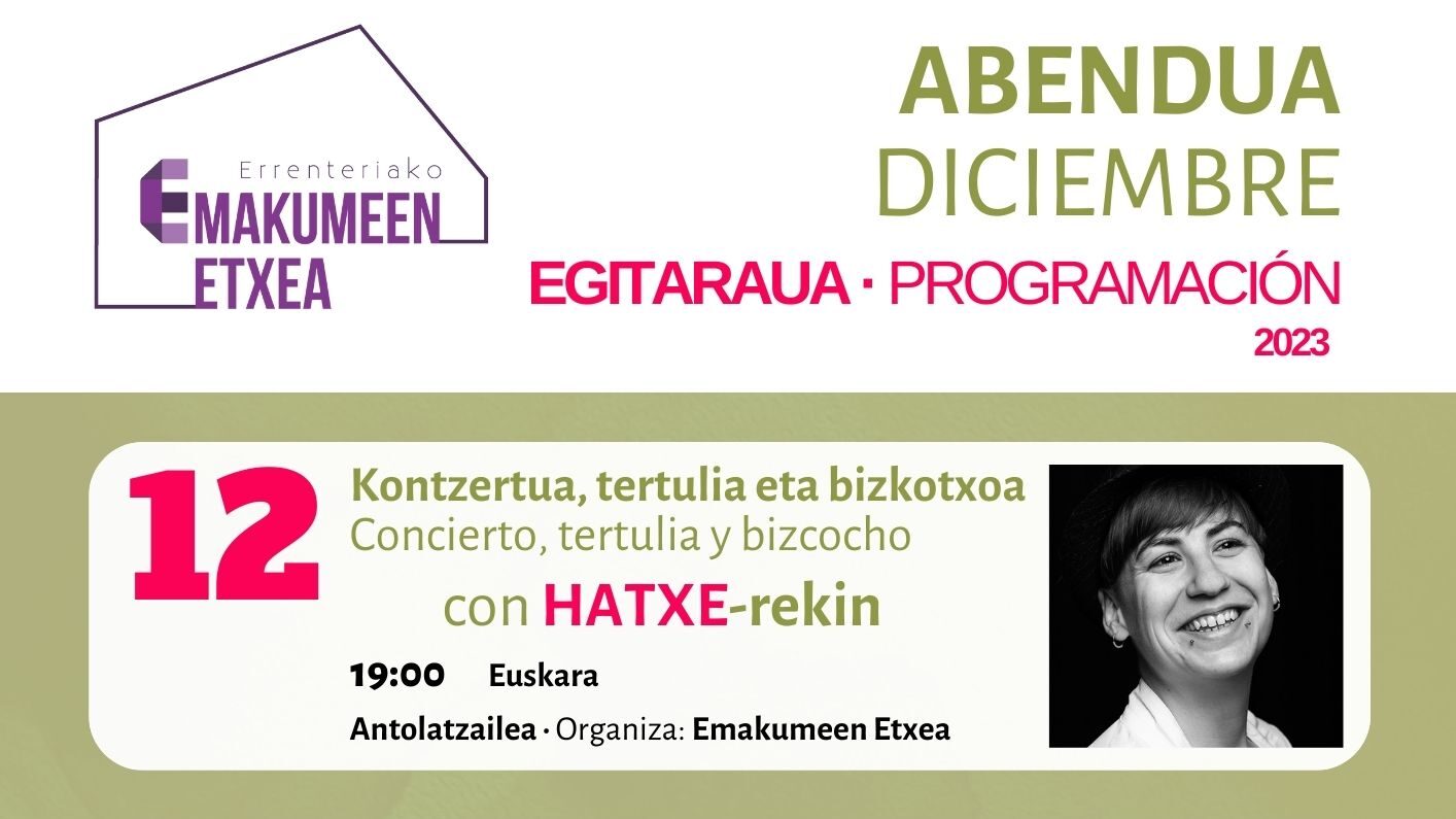 Emakumeen Etxea termina el año con tres actividades sobre la música, la represión franquista y la homolagación de estudios